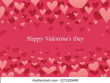 Valentine’s Day abstract seamless background, vector illustration. Horizontally and vertically repeatable.