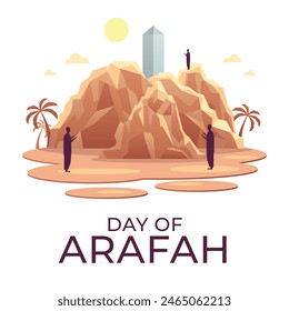 Tag der Arafah Vektorgrafik Design Vorlage gut für Feier Nutzung. Arafah Vektorillustration. Flaches Design. Vektorgrafik eps 10. 