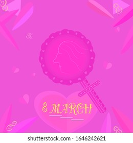 Women’s day artwork vector illustration graphic design abstract background pattern 