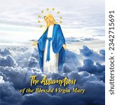 Day of the Assumption of the Virgin Mary, August 15 Design Template 