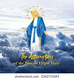 Day of the Assumption of the Virgin Mary, August 15 Design Template 