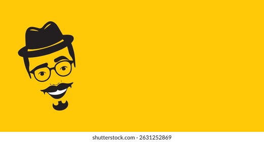 Father’s Day Background with Dad Character and Copy Space, father's day background, dad character