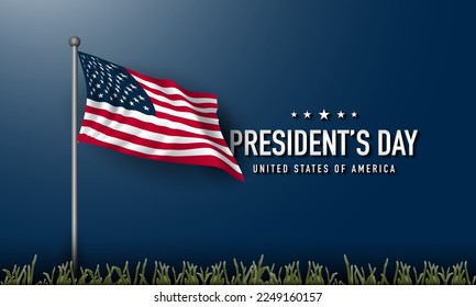 President’s Day Background Design. Banner, Poster, Greeting Card. Vector Illustration.