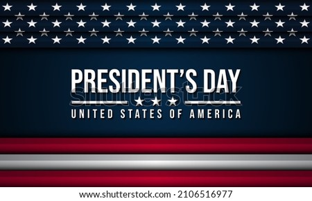 President’s Day Background Design. Banner, Poster, Greeting Card. Vector Illustration.