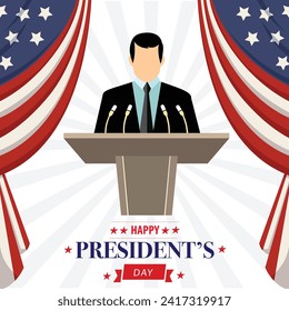 Diseño de fondo del Día del Presidente. Puede utilizarse para carteles, carteles, tarjetas de felicitación,
Página de inicio, Plantilla, Ui, Web, Móvil
aplicación, volante, fondo. Ilustración vectorial.
Cartas de texto para los presidentes