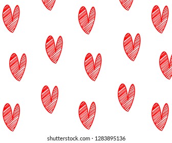 Valentine’s day background with hearts.