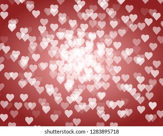 Valentine’s day background with hearts.