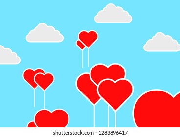 Valentine’s day background with hearts.