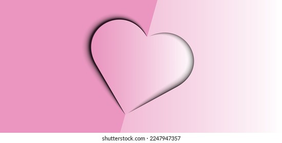 Valentine’s Day background. For products display presentation, website promotion poster. Vector illustration.