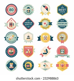 ValentineÃ?Â¢??s Day badge flat banner design background set, eps10