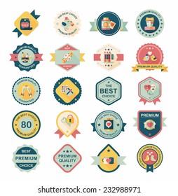 ValentineÃ?Â¢??s Day badge flat banner design background set, eps10