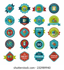 ValentineÃ?Â¢??s Day badge flat banner design background set, eps10