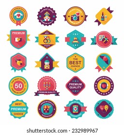 ValentineÃ?Â¢??s Day badge flat banner design background set, eps10