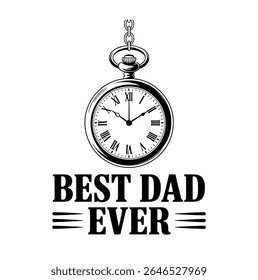 Father’s Day Badge, Typography, and Gift Elements