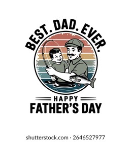 Father’s Day Badge, Typography, and Gift Elements