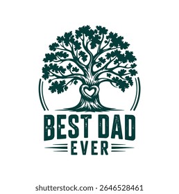 Father’s Day Badge, Typography, and Gift Elements