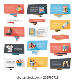 ValentineÃ?Â¢??s Day banner flat design background set, eps10