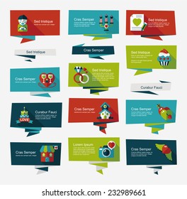 ValentineÃ?Â¢??s Day banner flat design background set, eps10