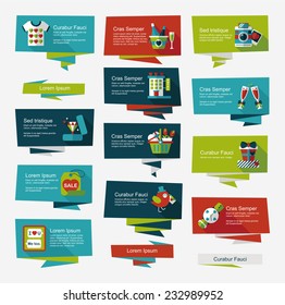 ValentineÃ?Â¢??s Day banner flat design background set, eps10