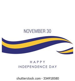 The Day of Barbados, Vector Barbadian Independence Day Celebrating 30th November. Celebration Card. Flag lines wallpaper background Illustration