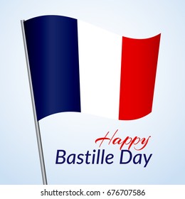 Day of the Bastille. the 14 th of July. Flag of France. Vector