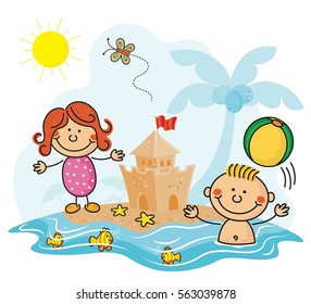 Day at the beach kids collection