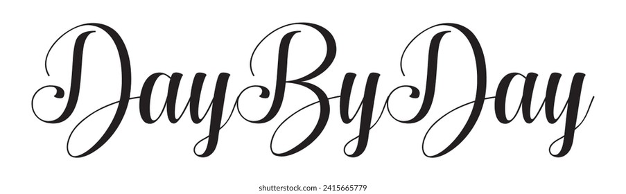 day by day text on white background.