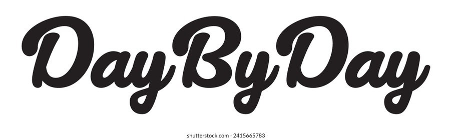 day by day text on white background.