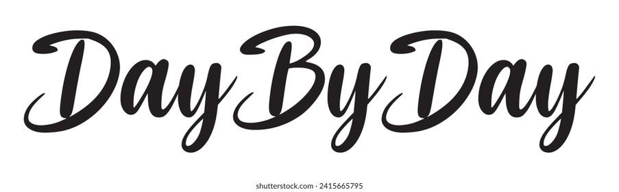 day by day text on white background.