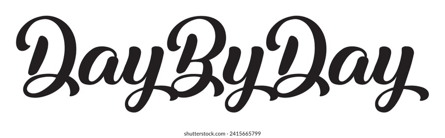 day by day text on white background.