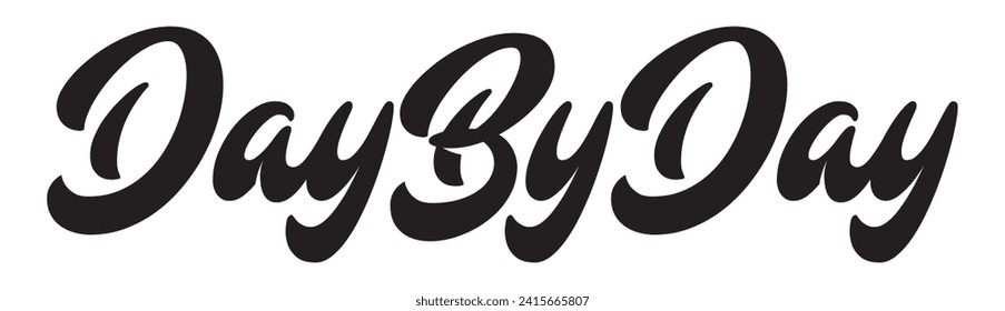 day by day text on white background.