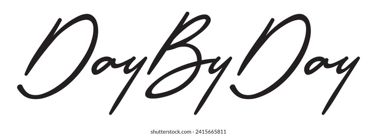 day by day text on white background.