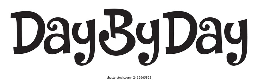 day by day text on white background.