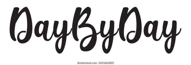 day by day text on white background.