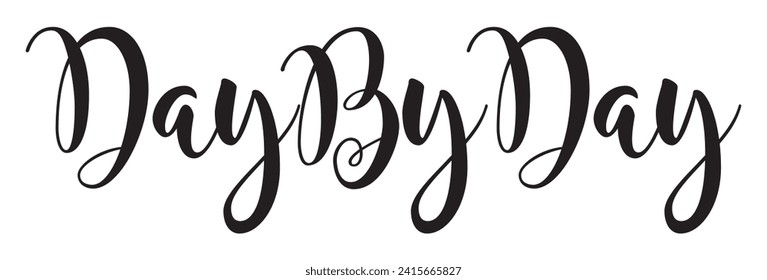 day by day text on white background.