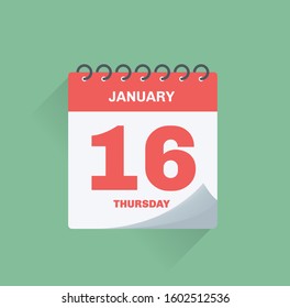 Day calendar with date January 16.