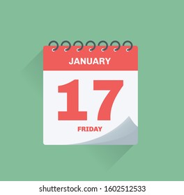 Day calendar with date January 17.