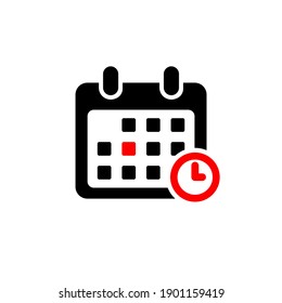 Day calendar icon set. Business plan. Time management. Vector on isolated white background. EPS 10
