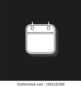 Day calendar icon, vector event calendar isolated, business day. date reminder symbol