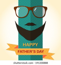 FatherÃ¢Â?Â?s Day card with beard and spectacles