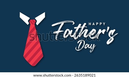 Father’s Day Card with Classic Calligraphy Vector Graphic Background 