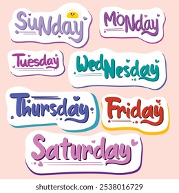 day card with lettering vector illustration art