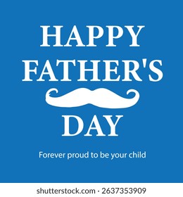 Father’s Day Card with Mustache and Bold Greeting