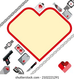 Day card set of valentine card with one line art illustrations of a lovers.