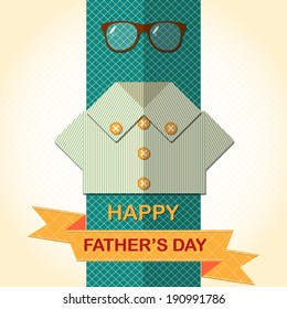 FatherÂ?Â?s Day card with spectacles and shirt