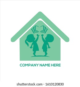 Day care logo design in white background