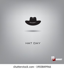 Day of celebration of the headdress - Hat Day. Vector illustration.