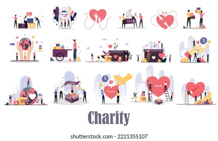 day of charity illustration vector design for charity day event vector