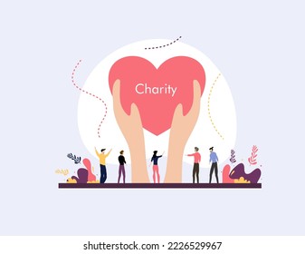 day of charity illustration vector design for charity day event vector