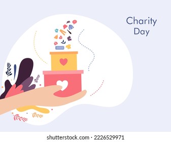 day of charity illustration vector design for charity day event vector